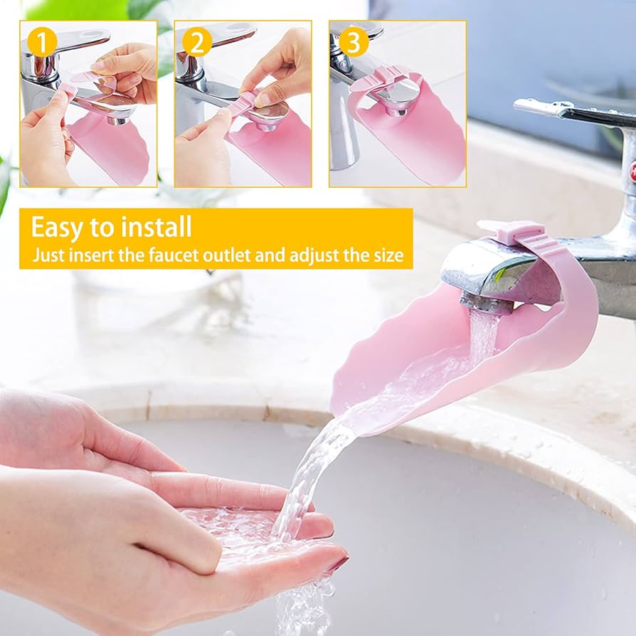 1/2PCS Bathroom Faucet Extender Adjustable Baby Hand Washer