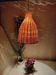 Eco Friendly Bamboo Made Ceiling Hanging Lamp Shade Design